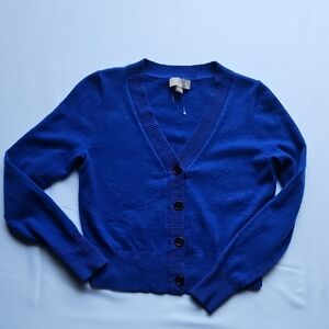 J. Crew Royal Blue Women's Cashmere Cardigan XS